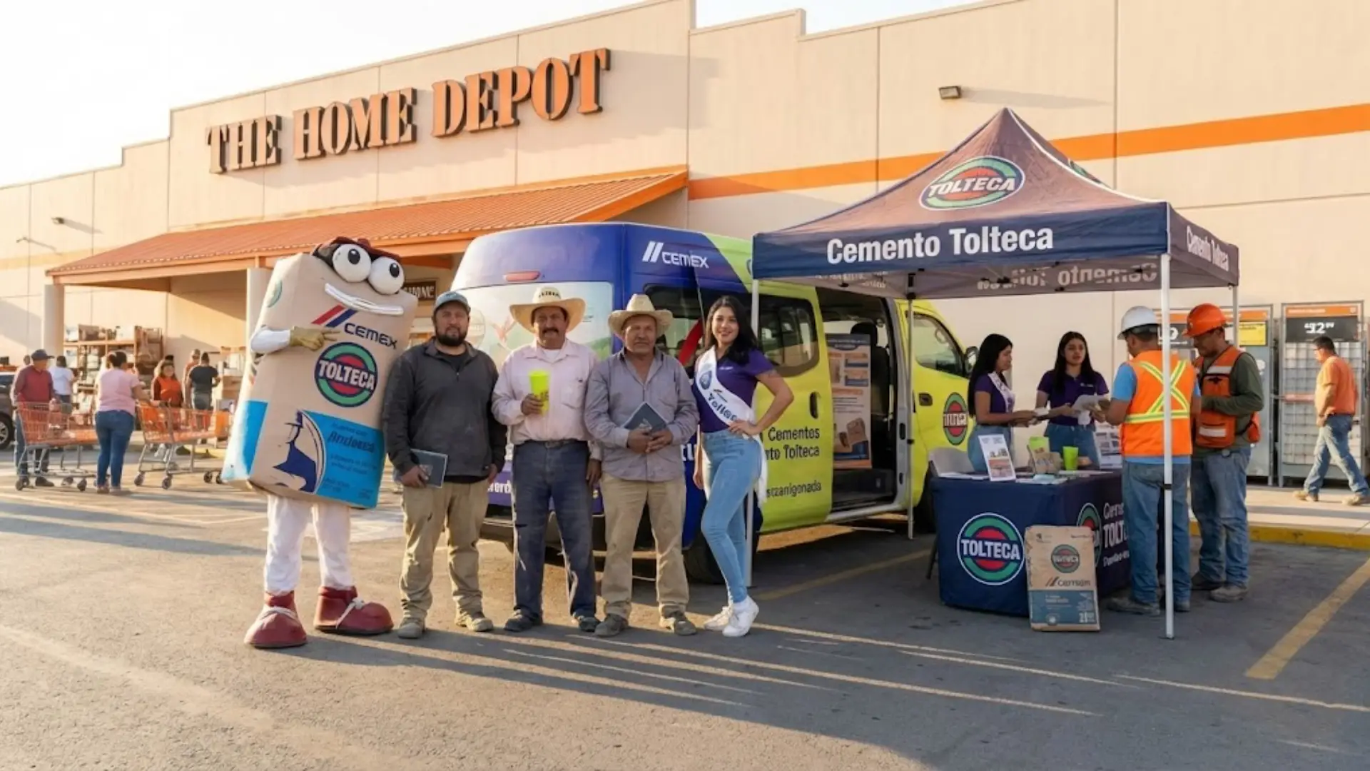 Activación BTL de Cemento Tolteca en punto de venta con presencia de marca y experiencia directa