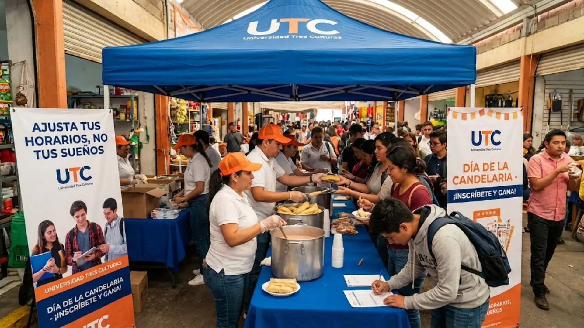 Activación BTL de la Universidad Tres Culturas (UTC) con dinámica gastronómica y captación de registros